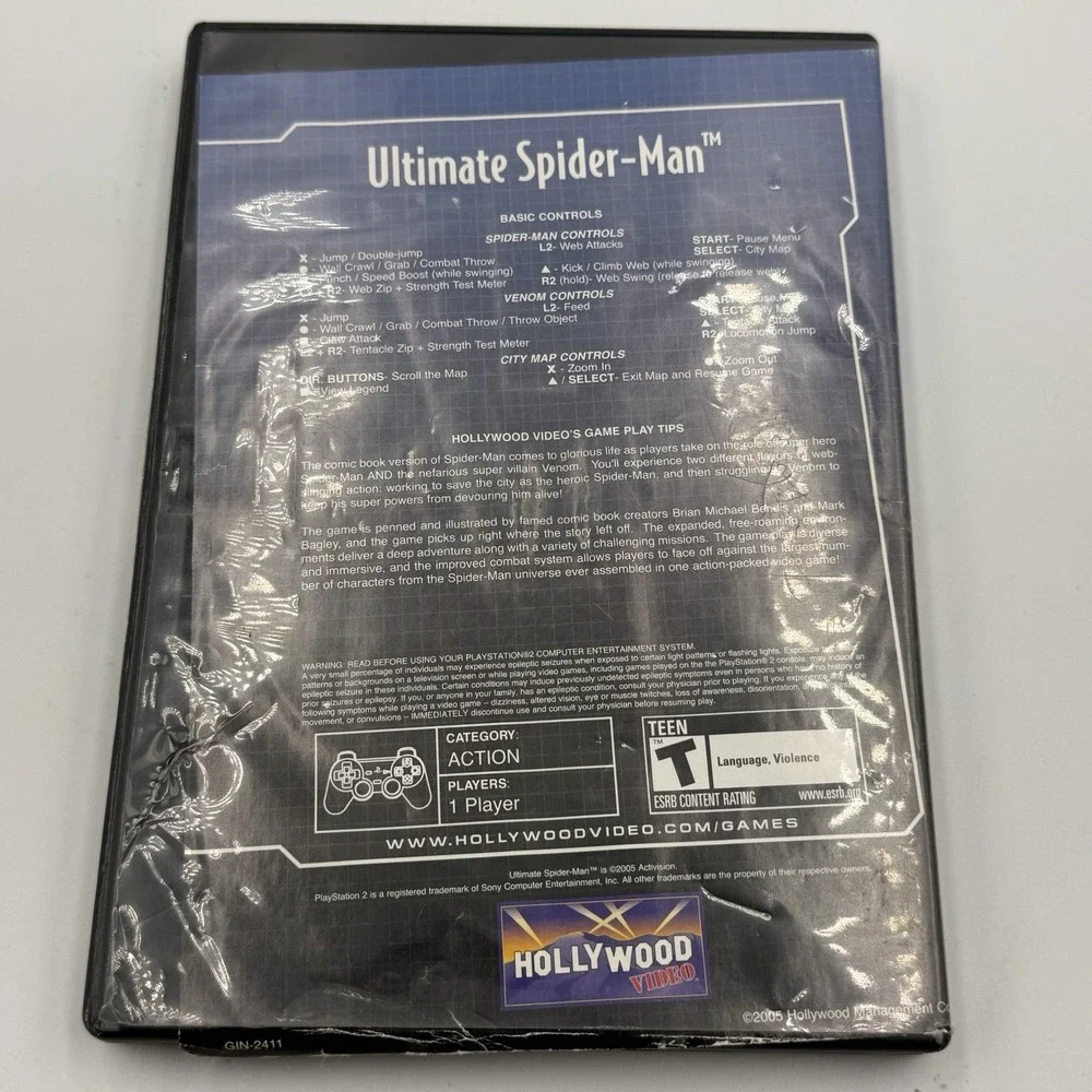 Ultimate Spider-Man PS2 PlayStation 2 Video Game 2005 Marvel Activision